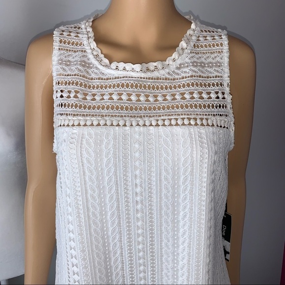 Doe & Rae Crochet Knit Peplum Hem Dress NWT - Picture 8 of 11